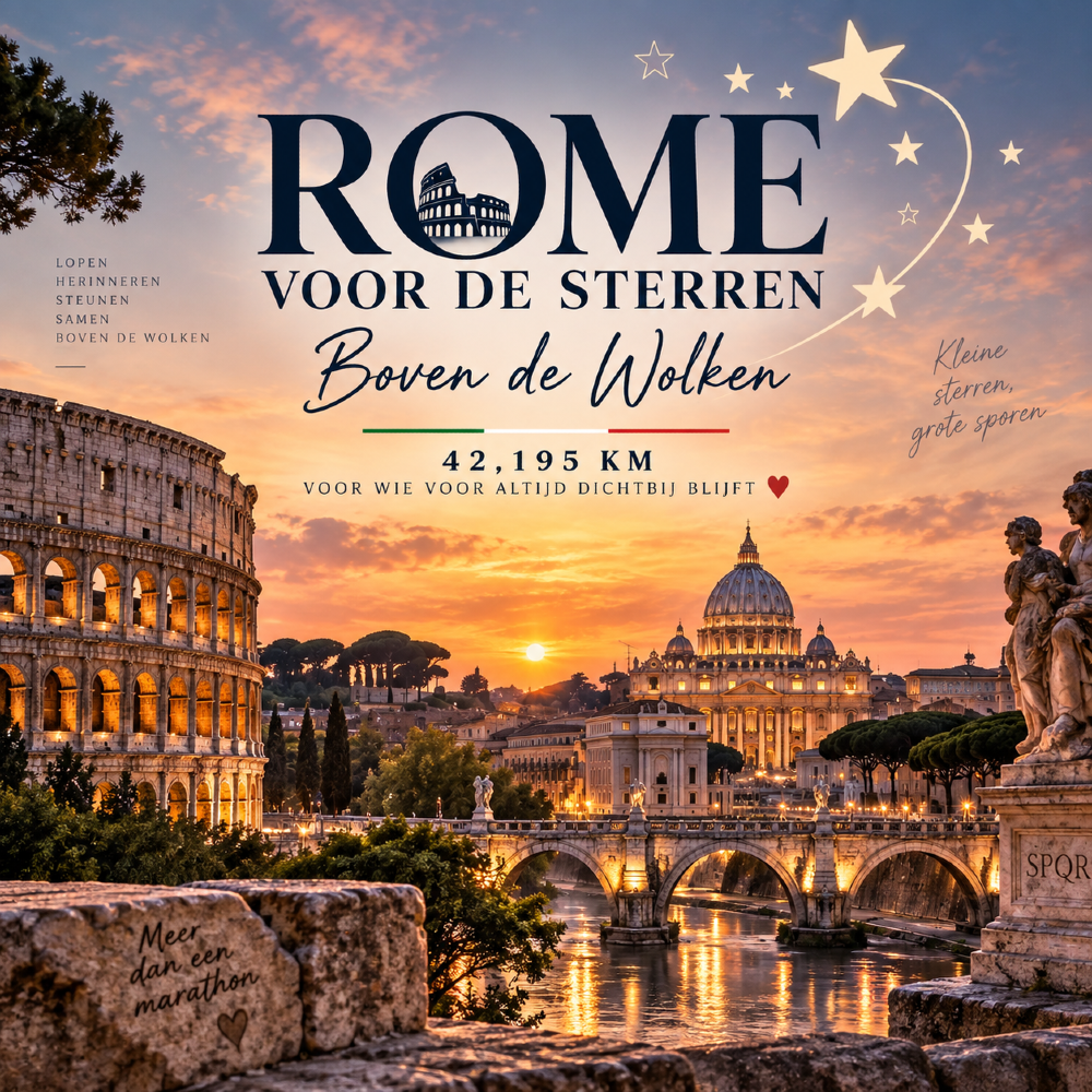 Rome voor de sterren boven de wolken