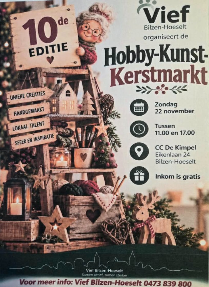 Hobby Kunst Kerstmarkt VIEF Bilzen-Hoeselt